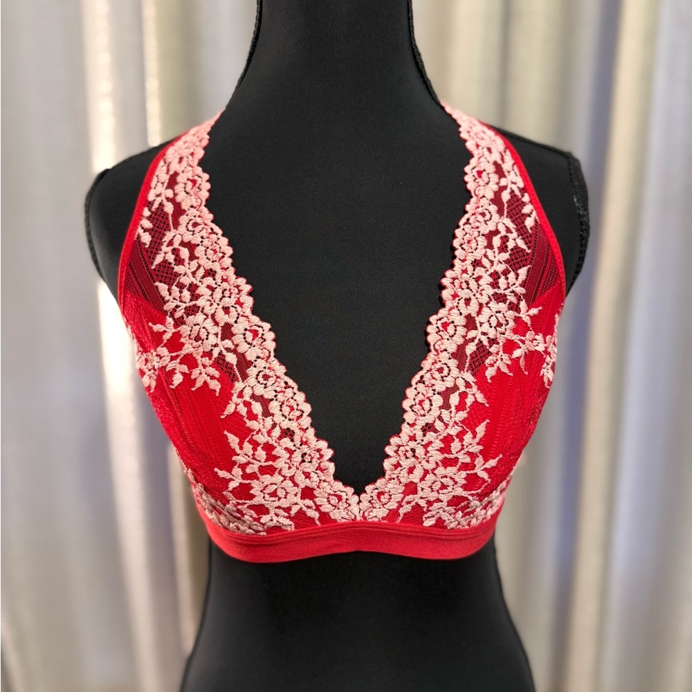 Wacoal Red and Pink Lace Bralette